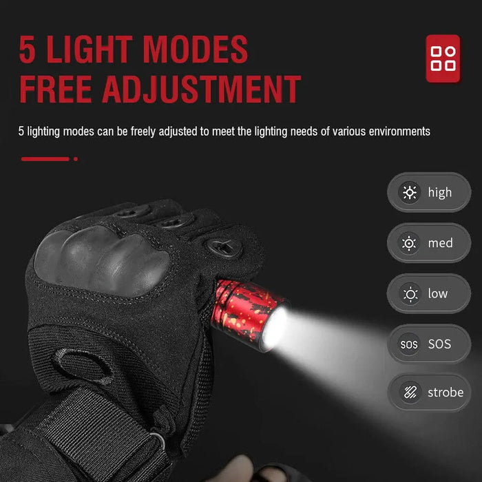 Image of Rechargeable Mini Pocket LED Tactical Flashlight with Clip-On Feature-Item# 12655  NationwideSafes.com