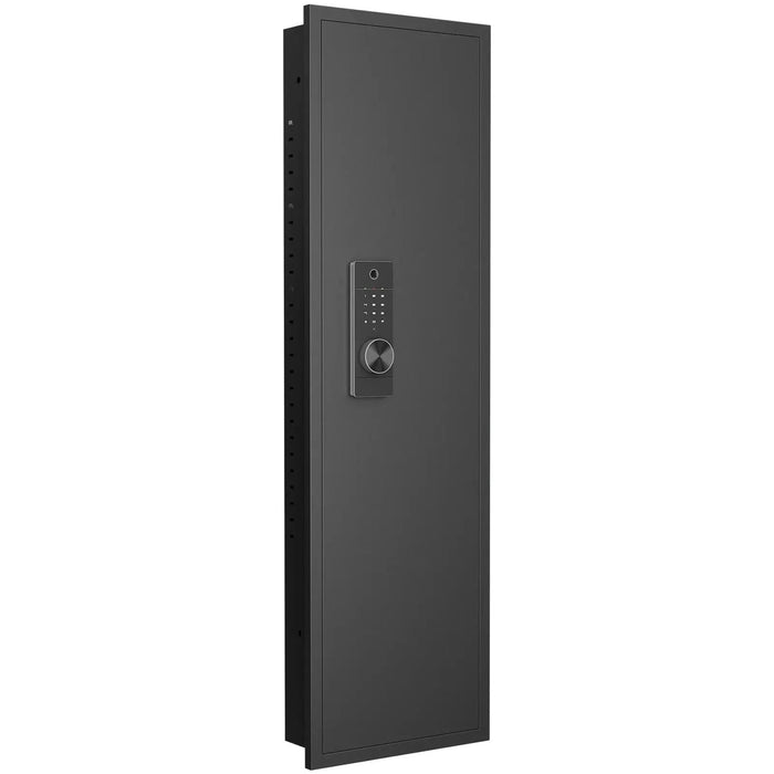 Tall Biometric Wall Safe with Keypad and Backup Key-Item# 12970  NationwideSafes.com