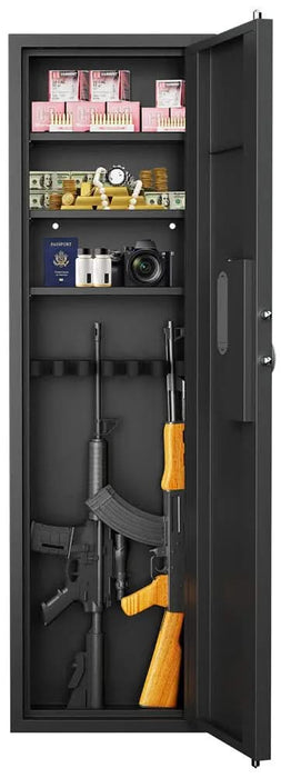 Image of Tall Biometric Wall Safe with Keypad and Backup Key-Item# 12970  NationwideSafes.com