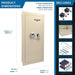 Image of Tall Biometric Wall Safe with Right Swing Door-Item# 12940  NationwideSafes.com