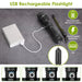 Image of Ultra-Bright Tactical LED Flashlight - Zoomable, Rechargeable, 5 Modes, 50000LM-Item# 12665  NationwideSafes.com