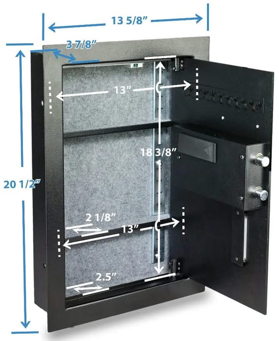 Image of Wall Safe with Biometric Fingerprint Lock [0.3 Cu. Ft.]--11560  NationwideSafes.com