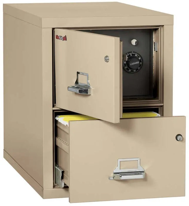 2-Drawer File with Built-In Safe, Fire/Water Rated - 2-2131-C SF  NationwideSafes.com