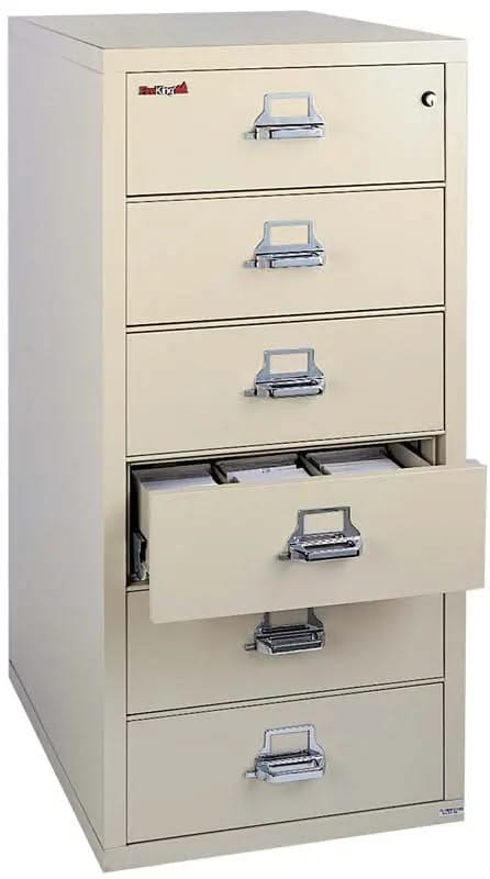 6-Drawer Card and Check File, Fire/Water Rated - FireKing 6-2552-C  NationwideSafes.com