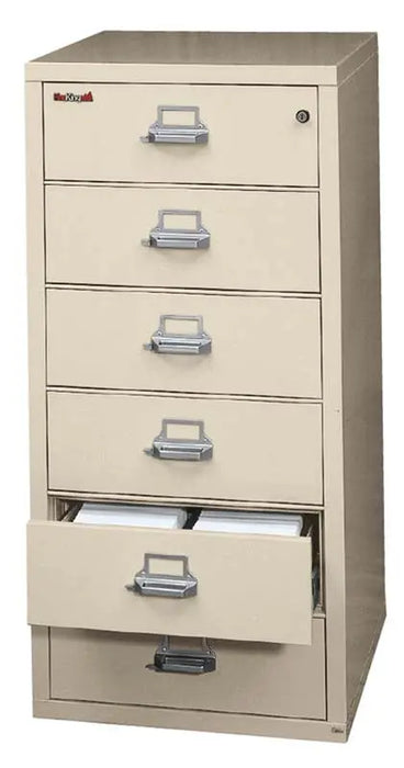 Image of 6-Drawer Card and Check File, Fire/Water Rated - FireKing 6-2552-C  NationwideSafes.com
