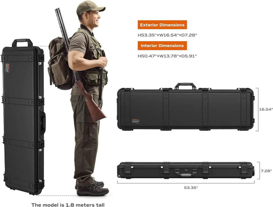 Image of Weatherproof Hard Rifle Case With Customizable Foam Insert-Item# 12525  NationwideSafes.com