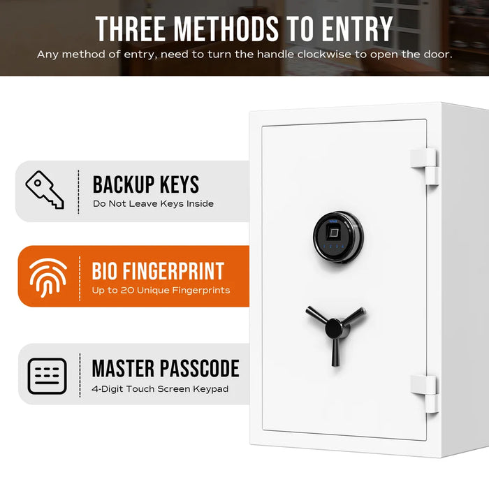 Image of Advanced Fireproof Home Safe with Biometric Security [2.1 Cubic Feet]-Item# 13080-NationwideSafes.com
