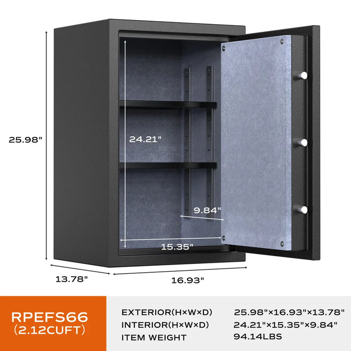 Image of Fireproof Home Safe with Keypad [2.1 Cubic Feet]-Item# 13070-NationwideSafes.com