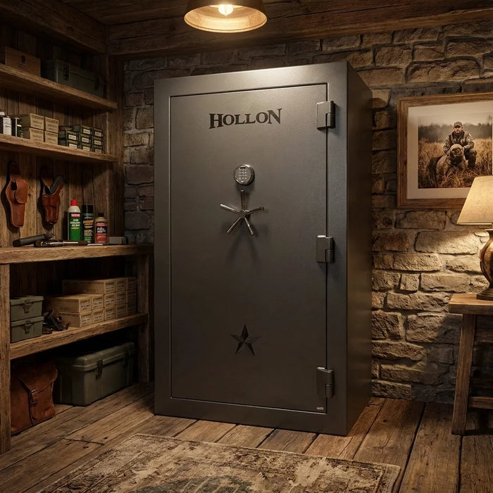 Image of Hollon RG-42E Republic Gun Safe 42 Gun 2 Hour Fire Rated Electronic Lock Made in USA [28.2 Cu. Ft.]--Item# 13620