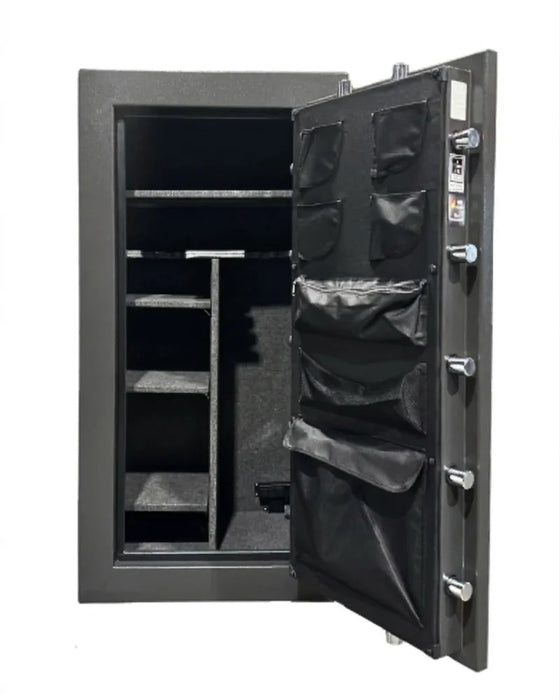 Image of Hollon DOM-22C Gray 22-Gun Safe with Dial Combination Lock, Fire Protection and LED Interior [17.5 Cu. Ft.]--Item# 13345