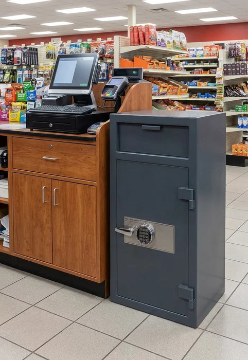Image of Depository Safe with Inner Locking Compartment, Anti-Fish Baffle, and Dual Key Drop Safe for Business [3.6 Cu. Ft.]--Item# 13255
