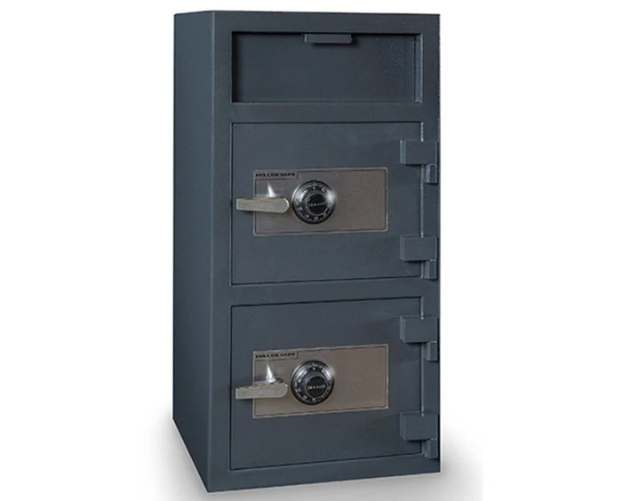 Double Door Front Load Cash Depository Safe with Anti-Fish Baffle and Dial Combination Lock [4.9 Cu. Ft.]--Item# 13245