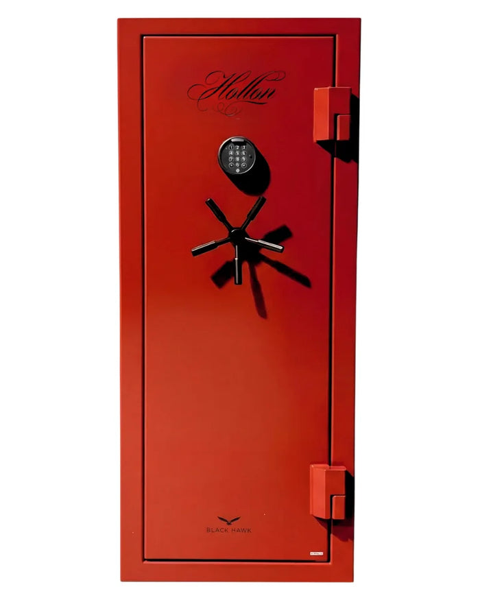 Hollon BHS-16E (Red) Black Hawk 16-Gun Safe with EMP Resistant S&G Electronic Lock and 90-Minute Fire Protection [6.4 Cu. Ft.]--Item# 13555