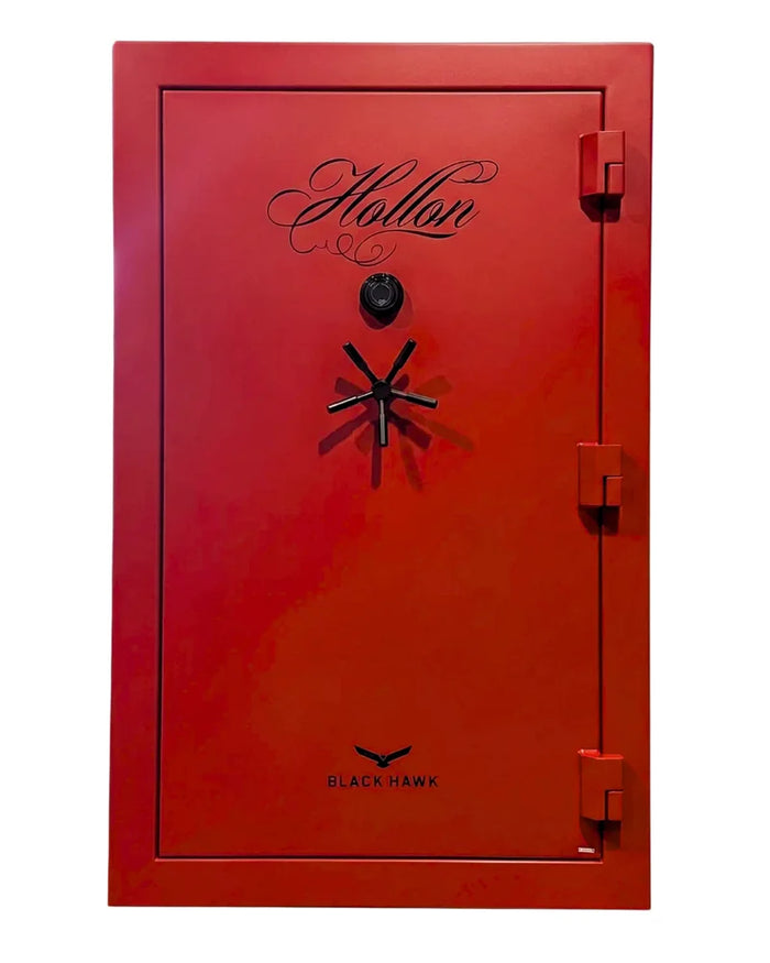Hollon BHS-45C (Red) Black Hawk 45-Gun Safe with S&G Dial Combination Lock and 90-Minute Fire Protection [31 Cu. Ft.]--Item# 13590