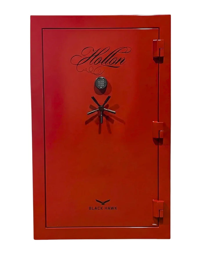 Hollon BHS-45E (Red) Black Hawk 45-Gun Safe with EMP Resistant S&G Electronic Lock and 90-Minute Fire Protection [31 Cu. Ft.]--Item# 13585