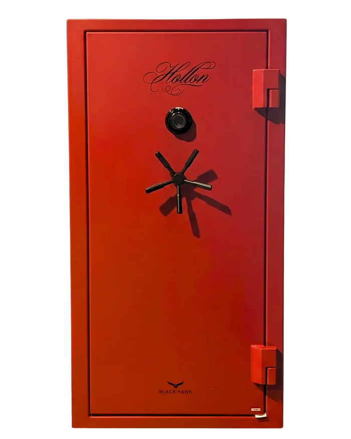 Hollon BHS-22C (Red) Black Hawk 22-Gun Safe with S&G Dial Combination Lock and 90-Minute Fire Protection [14.9 Cu. Ft.]--Item# 13570
