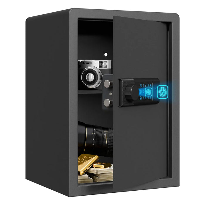 Biometric Home Safe with Fingerprint Scanner and Digital Keypad for Cash and Jewelry [1.8 Cu. Ft.]--Item# 13420