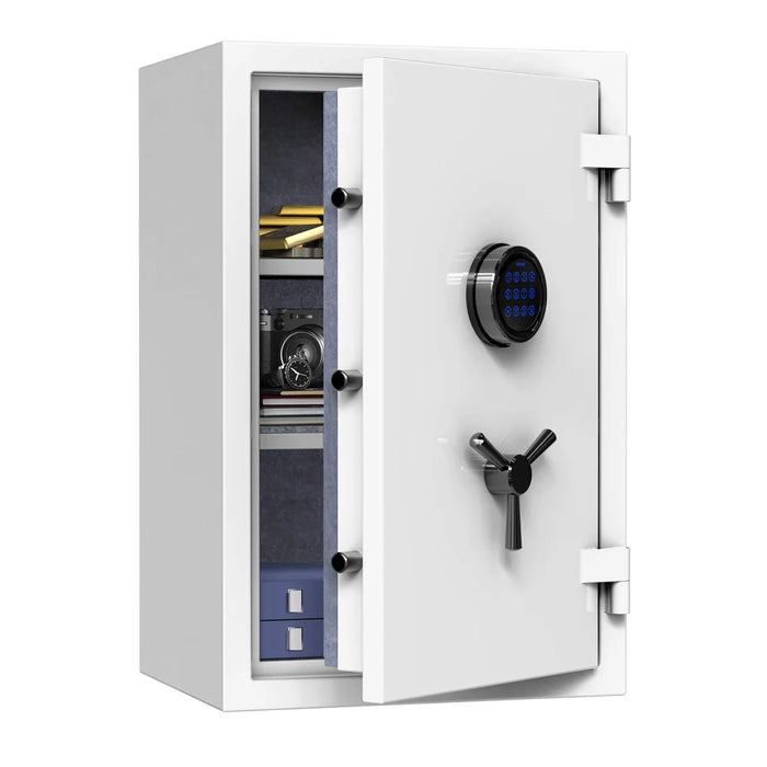 2.1 Cubic Feet White Fireproof Safe with Digital Keypad, 30 Minute Fire Protection Document Safe for Home [2.1 Cu. Ft.]--Item# 13385