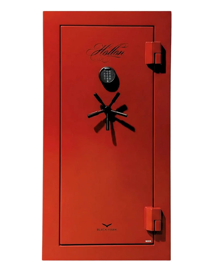 Hollon BHS-22E (Red) Black Hawk 22-Gun Safe with EMP Resistant S&G Electronic Lock and 90-Minute Fire Protection [14.9 Cu. Ft.]--Item# 13565
