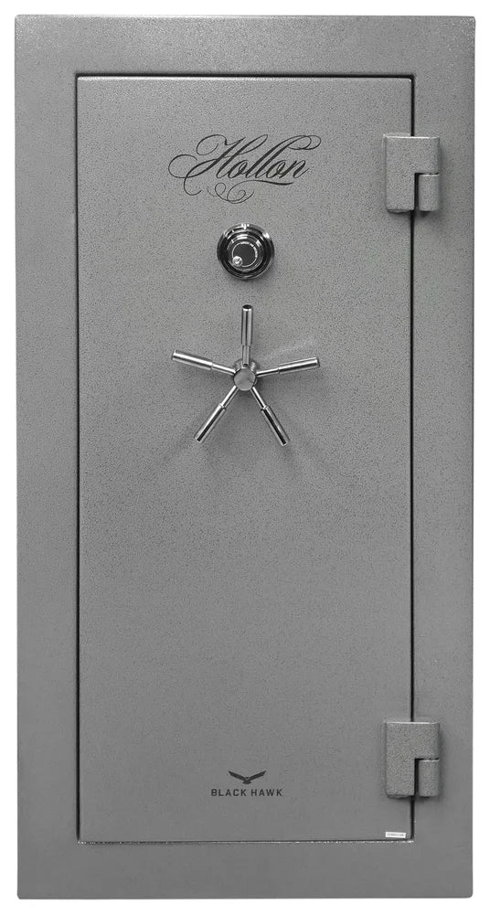 Hollon BHS-22C (Hammered Gray) Black Hawk 22-Gun Safe with S&G Dial Combination Lock and 90-Minute Fire Protection [14.9 Cu. Ft.]--Item# 13530