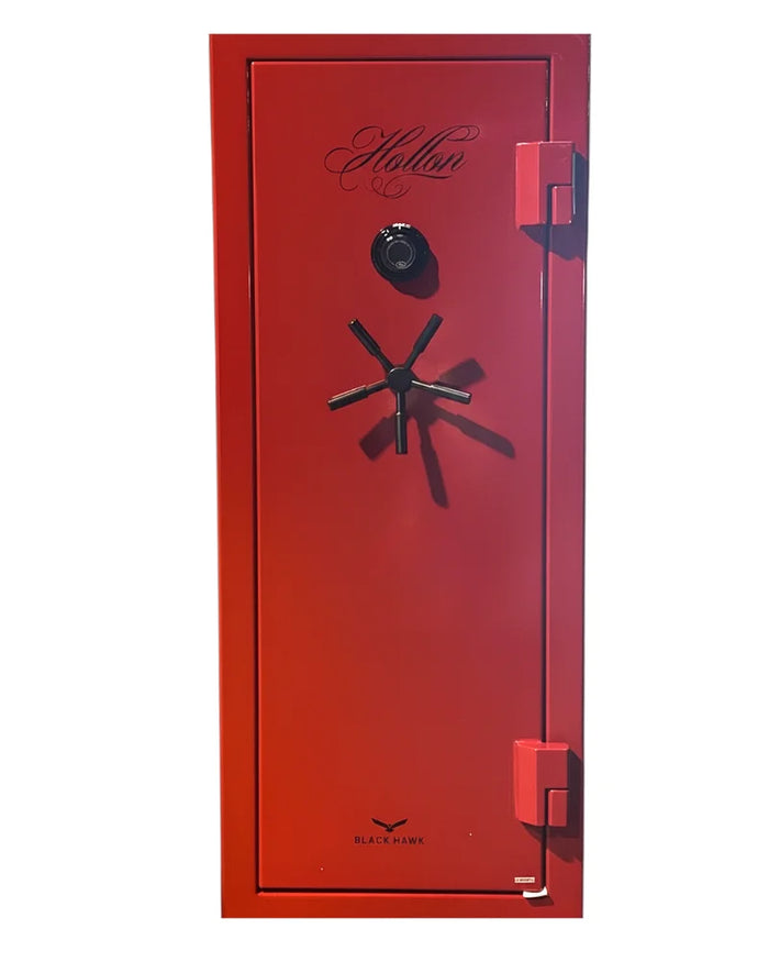 Hollon BHS-16C (Red) Black Hawk 16-Gun Safe with S&G Dial Combination Lock and 90-Minute Fire Protection [6.4 Cu. Ft.]--Item# 13560