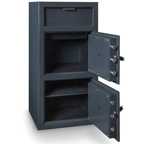 Image of Double Door Front Load Cash Depository Safe with Anti-Fish Baffle and Dial Combination Lock [4.9 Cu. Ft.]--Item# 13245