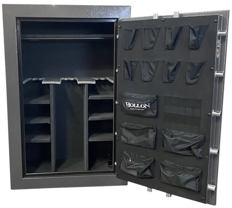 Image of Hollon BHS-39C (Hammered Gray) Black Hawk 39-Gun Safe with S&G Dial Combination Lock and 90-Minute Fire Protection [17.8 Cu. Ft.]--Item# 13540