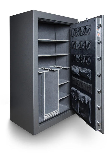 Image of Hollon BHS-45C (Hammered Gray) Black Hawk 45-Gun Safe with S&G Dial Combination Lock and 90-Minute Fire Protection [31 Cu. Ft.]--Item# 13550