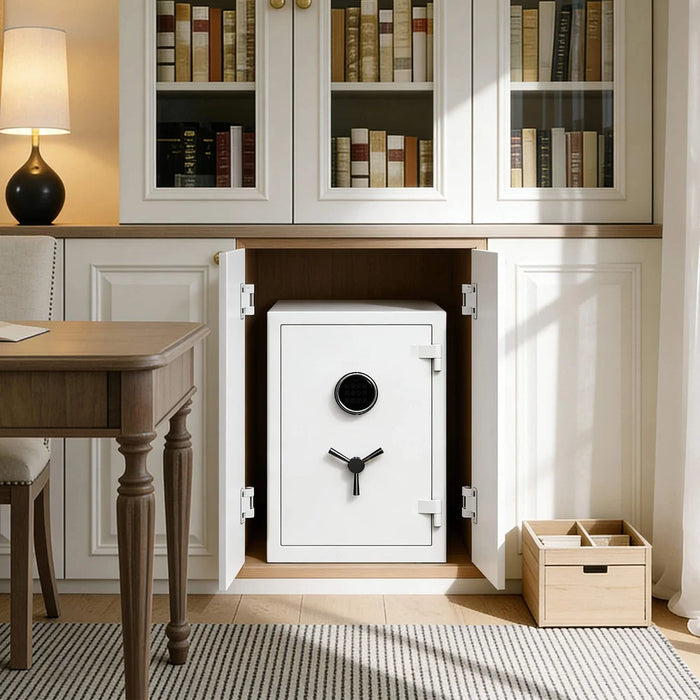 Image of 2.1 Cubic Feet White Fireproof Safe with Digital Keypad, 30 Minute Fire Protection Document Safe for Home [2.1 Cu. Ft.]--Item# 13385