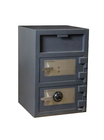 2-Door Drop Safe with Cash Drawer Storage and Anti-Fish Baffle [3.2 Cu. Ft.]--Item# 13240