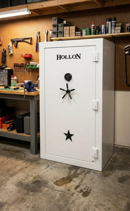 Image of Hollon RG-42E (White) Republic 42-Gun Safe with 2 Hour Fire Rating and Electronic Lock [28.2 Cu. Ft.]--Item# 13635