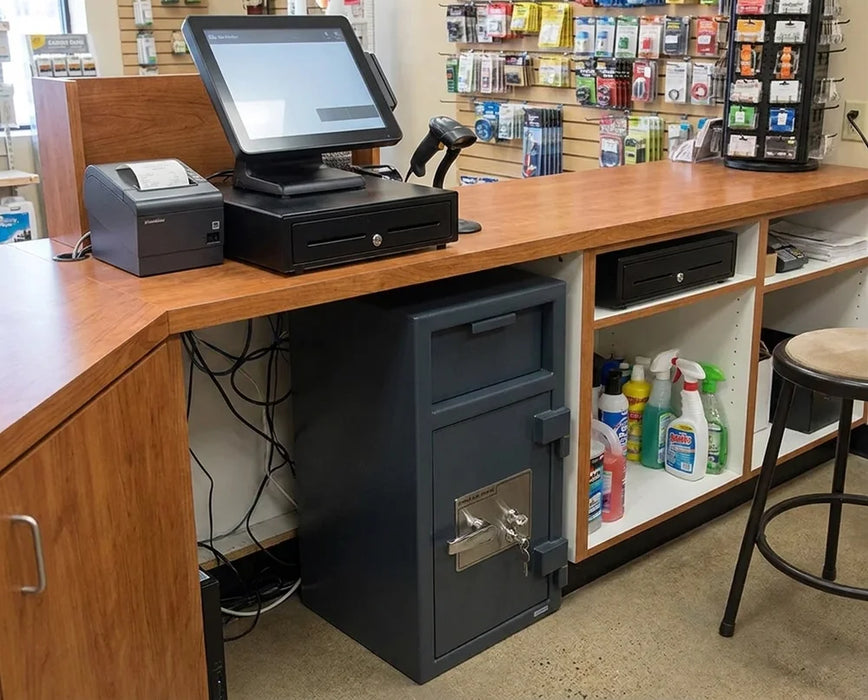 Image of Depository Safe with Key Lock for Front Loading Cash Deposits [1.6 Cu. Ft.]--Item# 13215