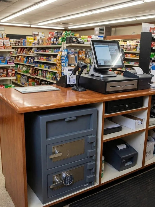 Image of 2-Door Drop Safe with Cash Drawer Storage and Anti-Fish Baffle [3.2 Cu. Ft.]--Item# 13240
