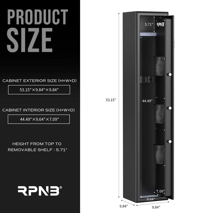 Image of RPNB RP3FR | Fingerprint 3-Gun Rifle Safe with Keypad--Item# 13060-Item# 13060-NationwideSafes.com