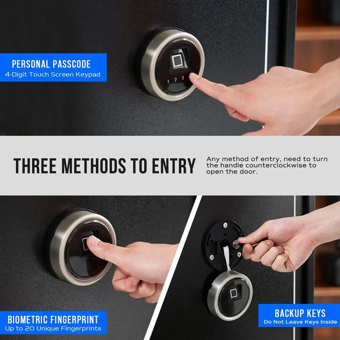 Image of RPNB RP3FR | Fingerprint 3-Gun Rifle Safe with Keypad--Item# 13060-Item# 13060-NationwideSafes.com