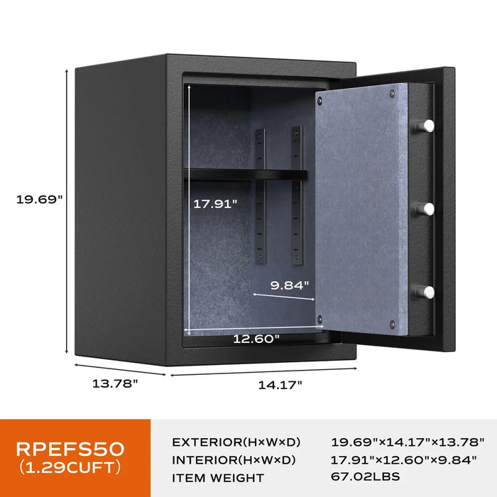 Image of Secure Fireproof Home Safe with Advanced Keypad [1.3 Cubic Feet]-Item# 13065-NationwideSafes.com