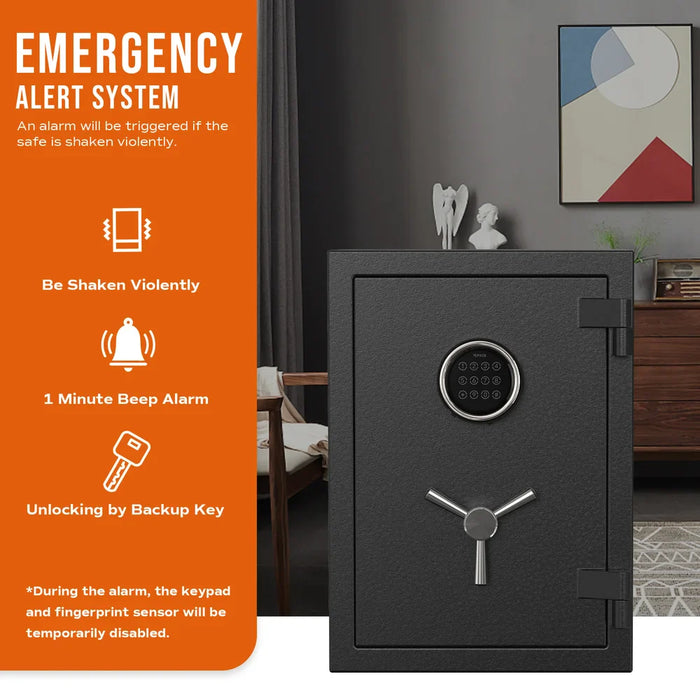 Image of Secure Fireproof Home Safe with Advanced Keypad [1.3 Cubic Feet]-Item# 13065-NationwideSafes.com